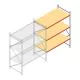 Grootvakstelling AR 3000x2700x1200 mm (hxbxd) 3 niveaus verzinkt aanbouwsectie met voorgemonteerde frames