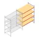 Grootvakstelling AR 3000x2700x1200 mm (hxbxd) 4 niveaus verzinkt aanbouwsectie met voorgemonteerde frames