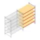 Grootvakstelling AR 3000x2700x1200 mm (hxbxd) 5 niveaus verzinkt aanbouwsectie