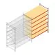 Grootvakstelling AR 3000x2700x1200 mm (hxbxd) 6 niveaus verzinkt aanbouwsectie met voorgemonteerde frames
