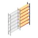 Grootvakstelling AR 3000x1610x400 mm (hxbxd) 6 niveaus blauw aanbouwsectie