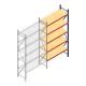Grootvakstelling AR 3000x1610x600 mm (hxbxd) 5 niveaus blauw aanbouwsectie met voorgemonteerde frames