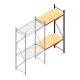 Grootvakstelling AR 3000x1610x800 mm (hxbxd) 2 niveaus blauw aanbouwsectie
