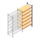 Grootvakstelling AR 3000x1610x800 mm (hxbxd) 6 niveaus blauw aanbouwsectie