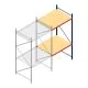 Grootvakstelling AR 3000x1610x1200 mm (hxbxd) 2 niveaus blauw aanbouwsectie