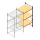 Grootvakstelling AR 3000x1610x1200 mm (hxbxd) 3 niveaus blauw aanbouwsectie