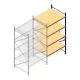 Grootvakstelling AR 3000x1610x1200 mm (hxbxd) 4 niveaus blauw aanbouwsectie