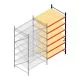 Grootvakstelling AR 3000x1610x1200 mm (hxbxd) 6 niveaus blauw aanbouwsectie