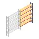 Grootvakstelling AR 3000x1850x400 mm (hxbxd) 5 niveaus blauw aanbouwsectie met voorgemonteerde frames