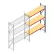 Grootvakstelling AR 3000x1850x600 mm (hxbxd) 3 niveaus blauw aanbouwsectie