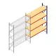 Grootvakstelling AR 3000x1850x600 mm (hxbxd) 4 niveaus blauw aanbouwsectie