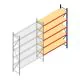 Grootvakstelling AR 3000x1850x600 mm (hxbxd) 5 niveaus blauw aanbouwsectie