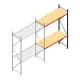 Grootvakstelling AR 3000x1850x800 mm (hxbxd) 2 niveaus blauw aanbouwsectie met voorgemonteerde frames