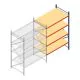 Grootvakstelling AR 3000x1850x1200 mm (hxbxd) 4 niveaus blauw aanbouwsectie