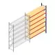Grootvakstelling AR 3000x2250x600 mm (hxbxd) 6 niveaus blauw aanbouwsectie