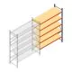 Grootvakstelling AR 3000x2700x800 mm (hxbxd) 5 niveaus blauw aanbouwsectie