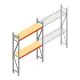 Grootvakstelling AR 2000x1850x400 mm (hxbxd) 2 niveaus verzinkt beginsectie met voorgemonteerde frames