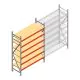 Grootvakstelling AR 2000x1850x600 mm (hxbxd) 6 niveaus verzinkt beginsectie met voorgemonteerde frames
