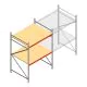 Grootvakstelling AR 2000x1850x1200 mm (hxbxd) 2 niveaus verzinkt beginsectie met voorgemonteerde frames