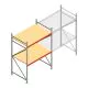 Grootvakstelling AR 2500x1610x1000 mm (hxbxd) 2 niveaus verzinkt beginsectie met voorgemonteerde frames