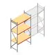 Grootvakstelling AR 3000x1850x900 mm (hxbxd) 3 niveaus verzinkt beginsectie met voorgemonteerde frames