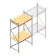 Grootvakstelling AR 3000x1610x1000 mm (hxbxd) 2 niveaus verzinkt beginsectie met voorgemonteerde frames