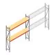 Grootvakstelling AR 2000x2250x400 mm (hxbxd) 2 niveaus verzinkt beginsectie met voorgemonteerde frames