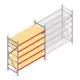 Grootvakstelling AR 2000x2010x800 mm (hxbxd) 5 niveaus verzinkt beginsectie met voorgemonteerde frames