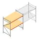 Grootvakstelling AR 2000x2010x1200 mm (hxbxd) 2 niveaus verzinkt beginsectie met voorgemonteerde frames