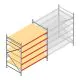 Grootvakstelling AR 2000x2010x1200 mm (hxbxd) 5 niveaus verzinkt beginsectie met voorgemonteerde frames