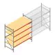 Grootvakstelling AR 2500x2010x1000 mm (hxbxd) 4 niveaus verzinkt beginsectie