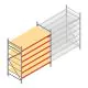 Grootvakstelling AR 2500x2250x1000 mm (hxbxd) 6 niveaus verzinkt beginsectie met voorgemonteerde frames