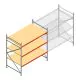 Grootvakstelling AR 2500x2250x1200 mm (hxbxd) 3 niveaus verzinkt beginsectie met voorgemonteerde frames