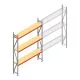 Grootvakstelling AR 3000x2250x500 mm (hxbxd) 3 niveaus verzinkt beginsectie met voorgemonteerde frames