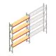 Grootvakstelling AR 3000x2250x500 mm (hxbxd) 4 niveaus verzinkt beginsectie met voorgemonteerde frames