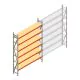 Grootvakstelling AR 3000x2250x500 mm (hxbxd) 6 niveaus verzinkt beginsectie met voorgemonteerde frames