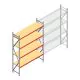 Grootvakstelling AR 3000x2250x600 mm (hxbxd) 4 niveaus verzinkt beginsectie met voorgemonteerde frames