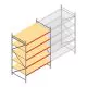 Grootvakstelling AR 3000x2250x1200 mm (hxbxd) 5 niveaus verzinkt beginsectie met voorgemonteerde frames