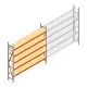 Grootvakstelling AR 2000x2700x400 mm (hxbxd) 5 niveaus verzinkt beginsectie