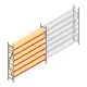 Grootvakstelling AR 2500x2700x400 mm (hxbxd) 6 niveaus verzinkt beginsectie met voorgemonteerde frames