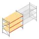 Grootvakstelling AR 2500x2700x1200 mm (hxbxd) 3 niveaus verzinkt beginsectie met voorgemonteerde frames
