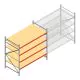 Grootvakstelling AR 2500x2700x1200 mm (hxbxd) 4 niveaus verzinkt beginsectie