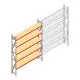 Grootvakstelling AR 3000x2700x400 mm (hxbxd) 5 niveaus verzinkt beginsectie met voorgemonteerde frames