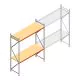 Grootvakstelling AR 3000x2700x800 mm (hxbxd) 2 niveaus verzinkt beginsectie met voorgemonteerde frames