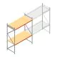 Grootvakstelling AR 3000x2700x1000 mm (hxbxd) 2 niveaus verzinkt beginsectie met voorgemonteerde frames