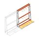 Stelling voor verticale opslag AR enkelzijdig 2500x1850x900 mm (hxbxd) 3 niveaus aanbouwsectie