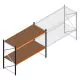 Grootvakstelling Kimer 2000x2400x1000 mm (hxbxd) 2 niveaus beginsectie met voorgemonteerde frames
