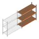 Grootvakstelling Kimer 2250x2400x800 mm (hxbxd) 3 niveaus aanbouwsectie met voorgemonteerde frames