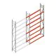 Bandenstelling grootvak AR 3000x1610x400mm (hxbxd) 4 niveaus aanbouwsectie
