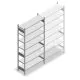 Legbordstelling Heavy Duty 2500x1300x400mm (hxbxd) 7 niveaus 150 kg beginsectie